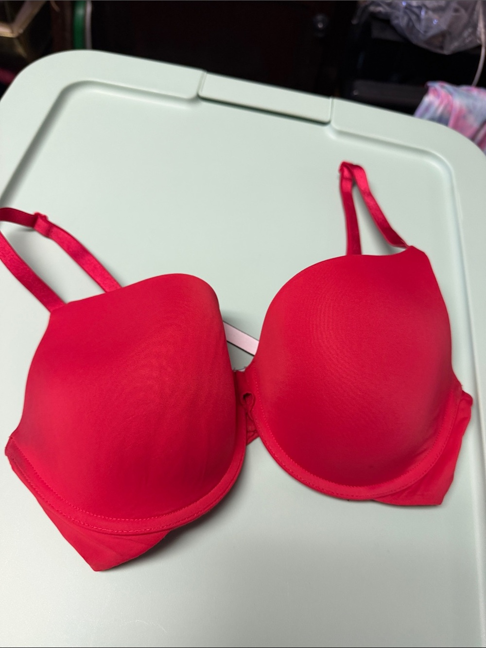 Victoria Secret Smooth Red T-shirt Lightly Lined Demi 34D